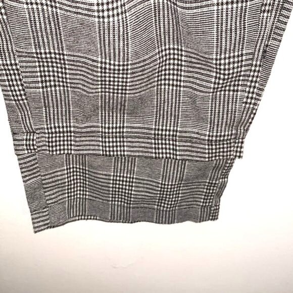 Shein Plaid Elastic Waist Drawstring Pants EU 36 / US 4 S Black & White Cotton/P - Picture 6 of 11